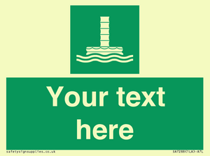 Custom sign safe condition Evacuation chute 